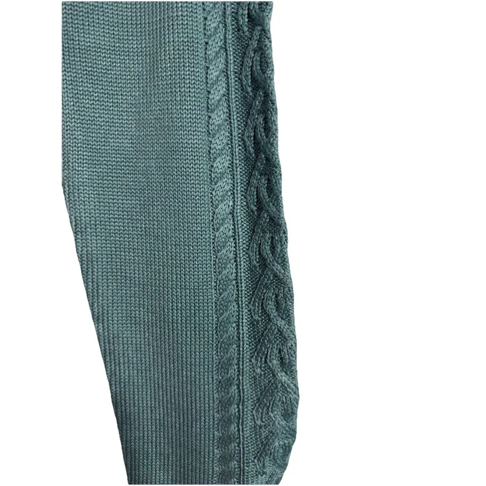 V28 Teal Cable Knit Longline Cardigan Sweater XL